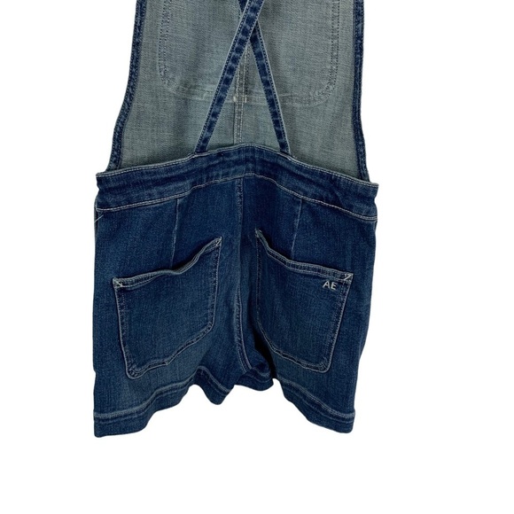 American Eagle Outfitters Hi-Rise Fitted Shorts Overalls Shortall 4 - Picture 4 of 7